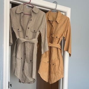 2 pampelone linen dress with belt M